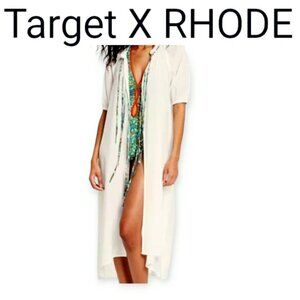 Rhode x Target White Swim Coverup size XXL boho bohemian pristine clean NWT